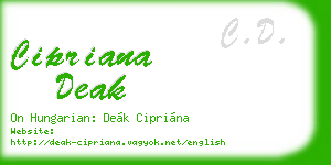 cipriana deak business card